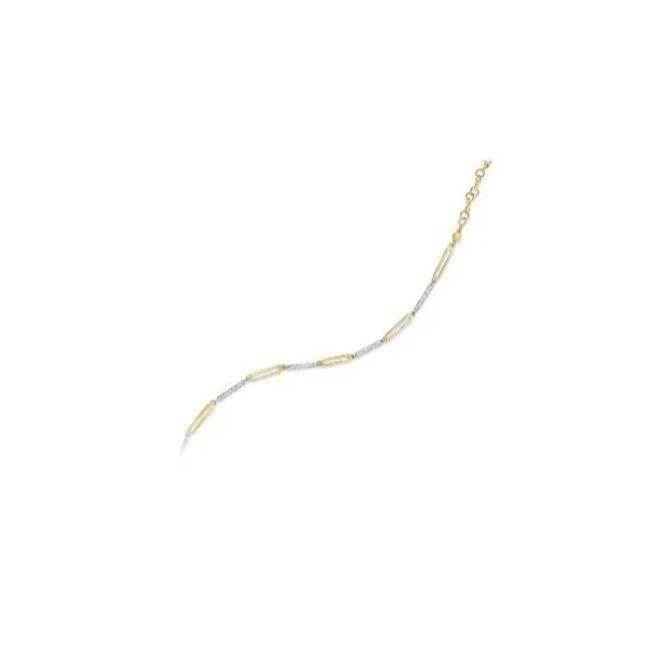 10K Two-Tone Paperclip Diamond Bracelet Kiefer Jewelers Lutz, FL