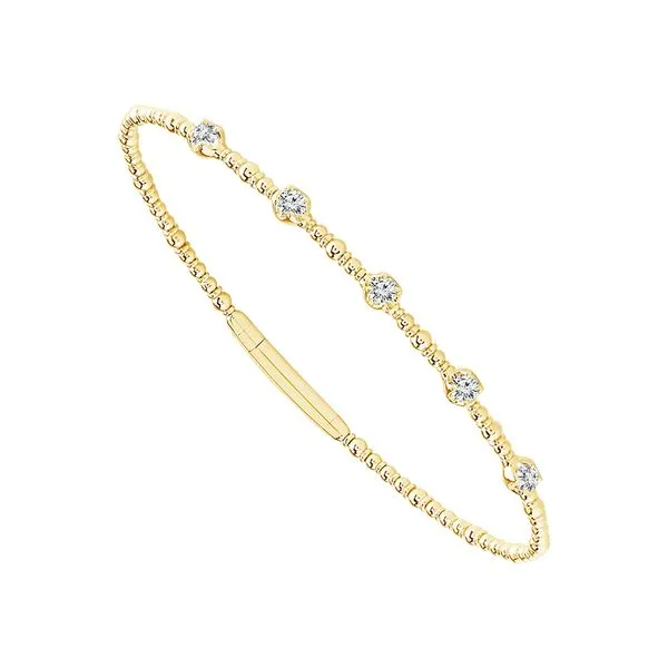 14K Diamond Titanium Wire Bangle Kiefer Jewelers Lutz, FL