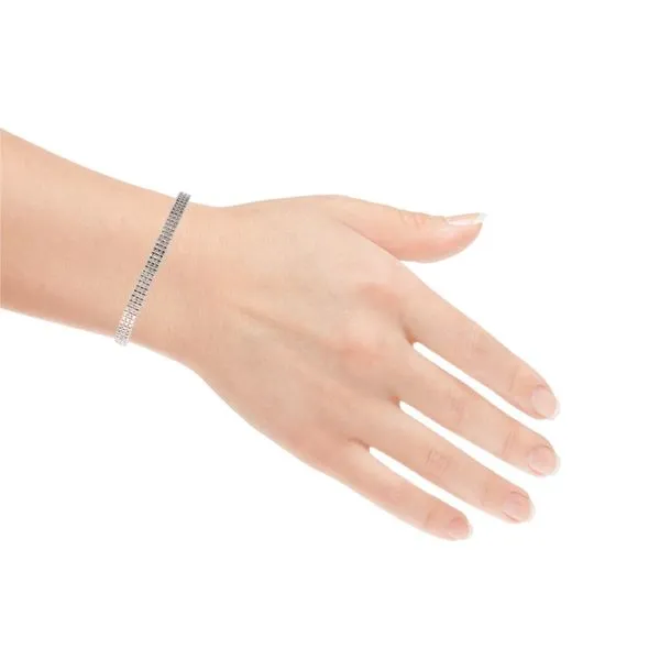14K Diamond Flex Bangle Bracelet Image 3 Kiefer Jewelers Lutz, FL