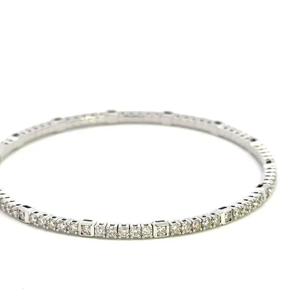 14K and Titanium Wire Diamond Bangle Bracelet Image 2 Kiefer Jewelers Lutz, FL