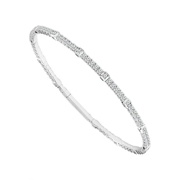 14K and Titanium Wire Diamond Bangle Bracelet Kiefer Jewelers Lutz, FL