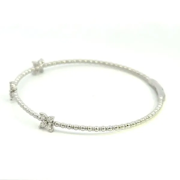 14K and Titanium Wire Diamond Bangle Bracelet Image 2 Kiefer Jewelers Lutz, FL