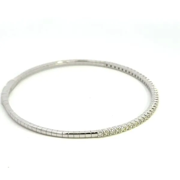 14K and Titanium Wire Diamond Bangle Bracelet Image 3 Kiefer Jewelers Lutz, FL