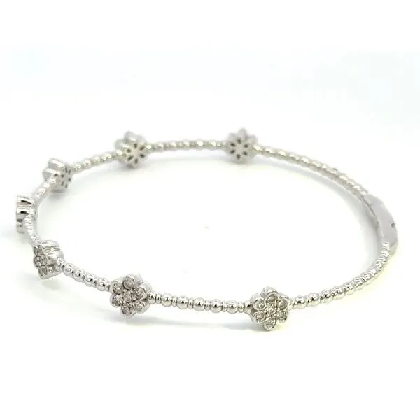 14K and Titanium Wire Diamond Bangle Bracelet Image 2 Kiefer Jewelers Lutz, FL