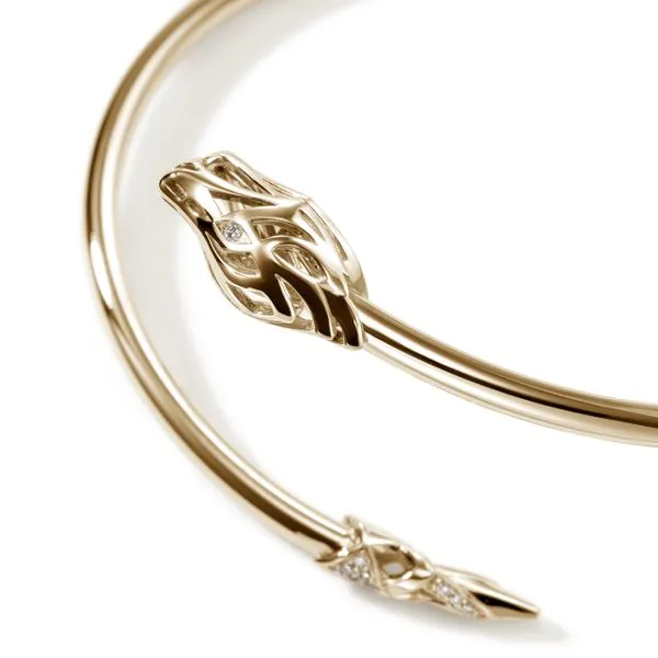 John Hardy 14K Naga Diamond Cuff Bracelet Image 4 Kiefer Jewelers Lutz, FL