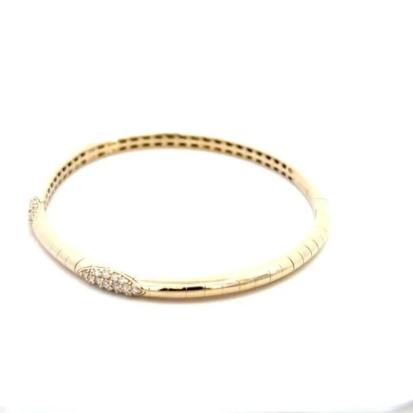 14KY .50CTW Diamond Flexie Bangle Bracelet Image 2 Kiefer Jewelers Lutz, FL
