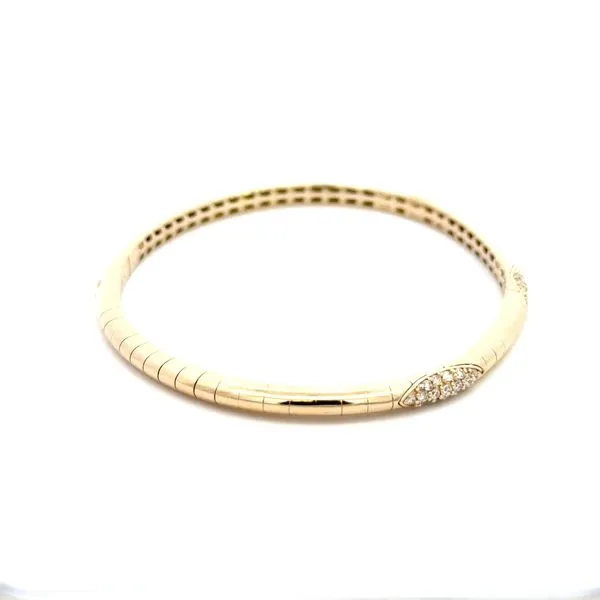 14KY .50CTW Diamond Flexie Bangle Bracelet Image 3 Kiefer Jewelers Lutz, FL