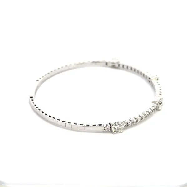 14KW 2CTW Diamond Flexie Bangle Bracelet Image 2 Kiefer Jewelers Lutz, FL