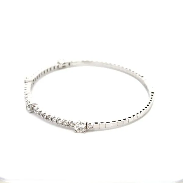 14KW 2CTW Diamond Flexie Bangle Bracelet Image 3 Kiefer Jewelers Lutz, FL
