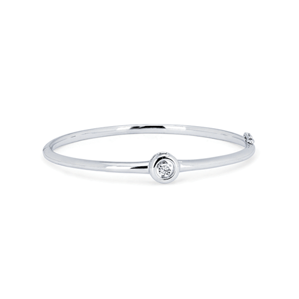 Sterling Silver Shimmering Diamond Bangle Kiefer Jewelers Lutz, FL