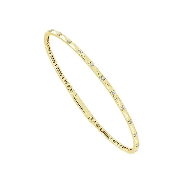 14KY .20CTW Diamond Flexie Bangle Bracelet Kiefer Jewelers Lutz, FL