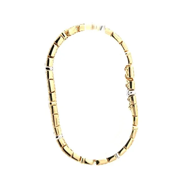 14KY Diamond and Black Mother of Pearl Clover Flexie Bangle Bracelet Image 4 Kiefer Jewelers Lutz, FL