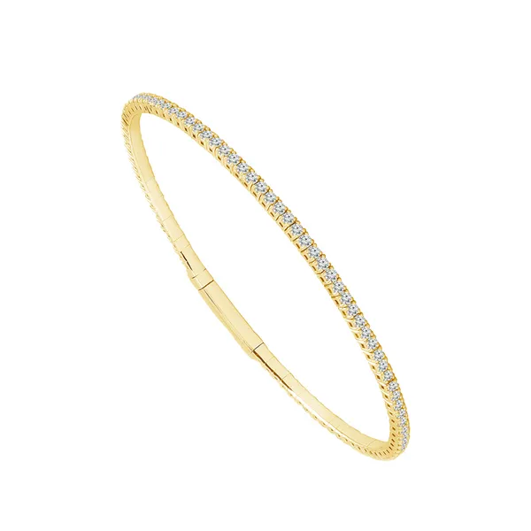 14KY Classic Diamond Flexie Bangle Bracelet Kiefer Jewelers Lutz, FL