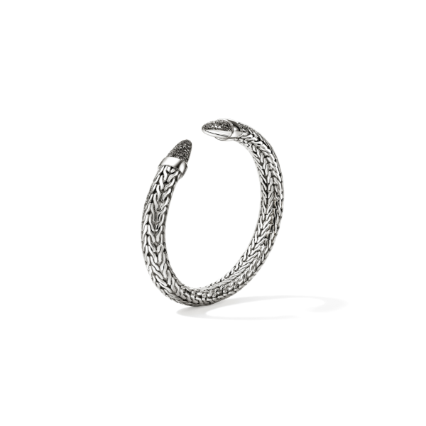 John Hardy SS and Pave Diamond Spear 50 Flex Cuff Image 2 Kiefer Jewelers Lutz, FL