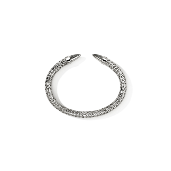 John Hardy SS and Pave Diamond Spear 50 Flex Cuff Image 4 Kiefer Jewelers Lutz, FL