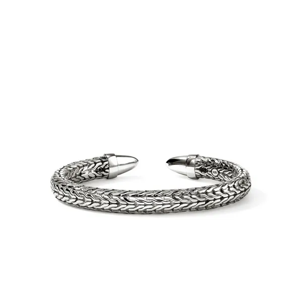 John Hardy SS and Pave Diamond Spear 50 Flex Cuff Image 5 Kiefer Jewelers Lutz, FL