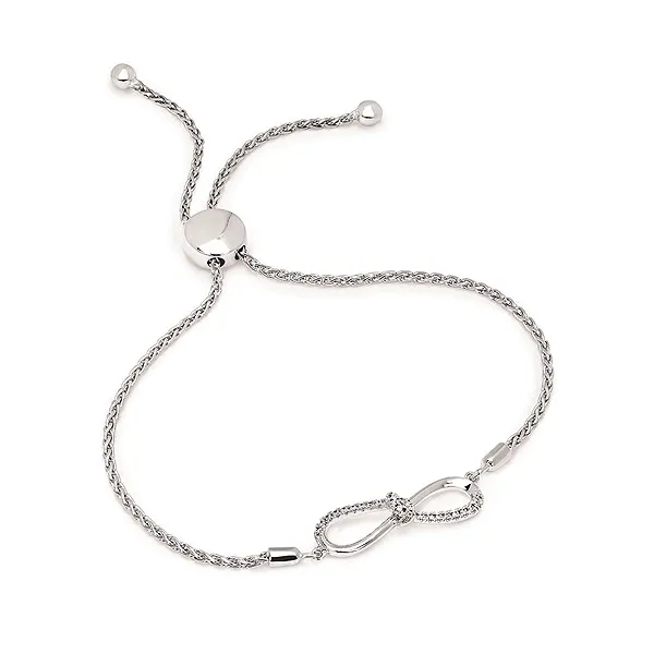 Sterling Silver Diamond Infinity Bolo Bracelet Kiefer Jewelers Lutz, FL