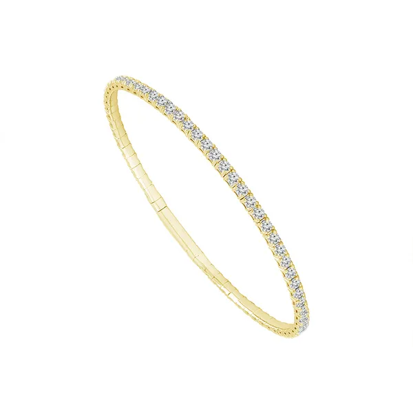 14KY Classic Diamond Flexie Bangle Bracelet Kiefer Jewelers Lutz, FL
