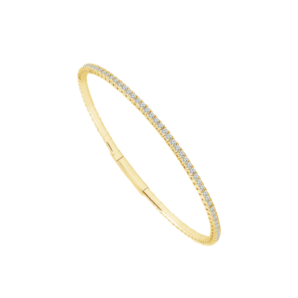 14KY Classic Diamond Flexie Bangle Bracelet Kiefer Jewelers Lutz, FL