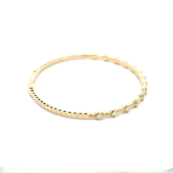 14KY .50CTW Diamond Flexie Bangle Bracelet Image 2 Kiefer Jewelers Lutz, FL
