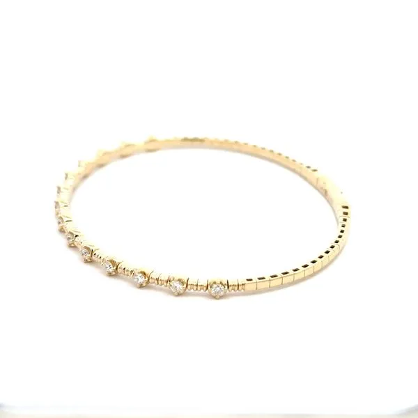 14KY .50CTW Diamond Flexie Bangle Bracelet Image 3 Kiefer Jewelers Lutz, FL
