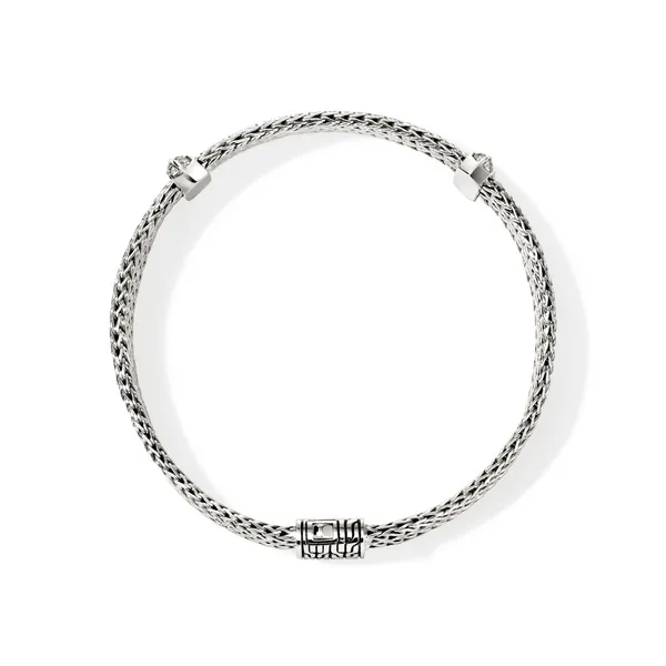 John Hardy SS and Diamond Icon Link Flat Chain Bracelet Image 4 Kiefer Jewelers Lutz, FL