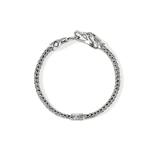 SS Diamond and Sapphire Naga Bracelet by John Hardy Image 2 Kiefer Jewelers Lutz, FL