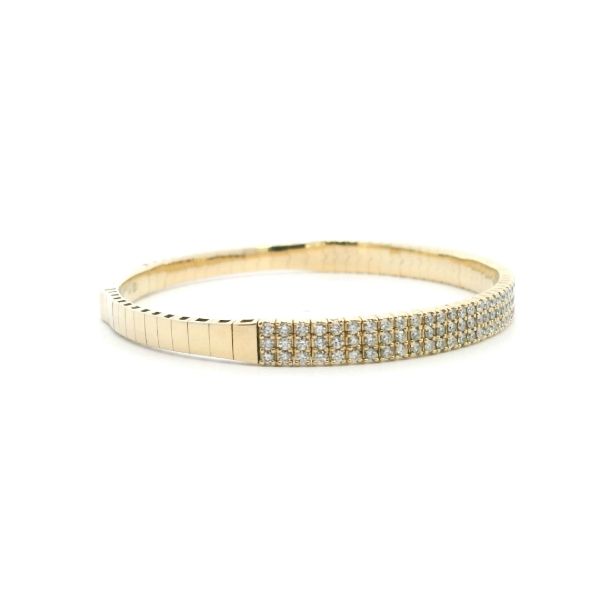 14K Diamond Flex Bangle Bracelet Image 3 Kiefer Jewelers Lutz, FL
