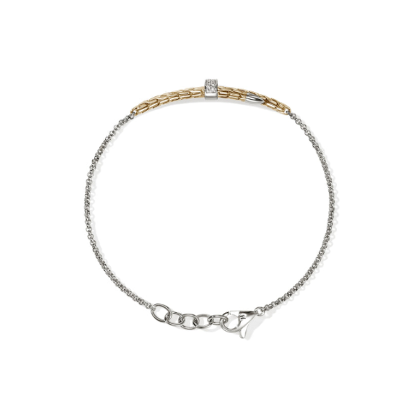 SS/14KY Spear Station Bracelet with Diamond by John Hardy Image 3 Kiefer Jewelers Lutz, FL