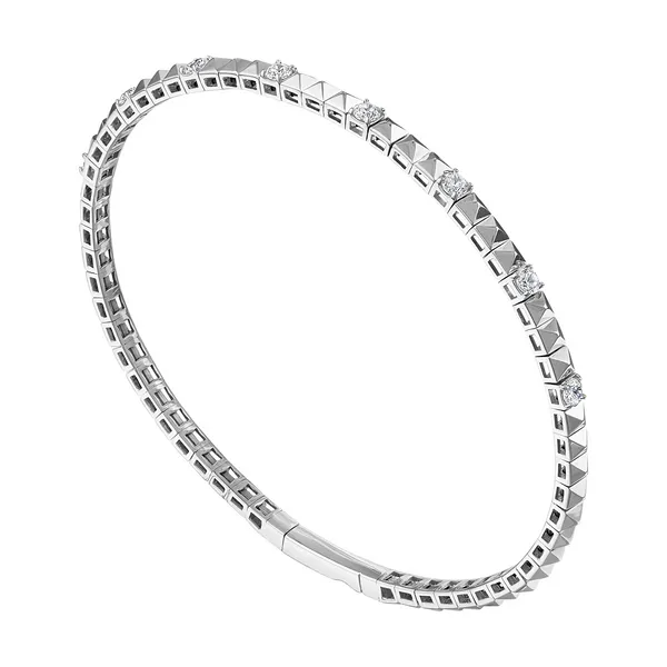 14K Diamond Flex Bangle Bracelet Kiefer Jewelers Lutz, FL