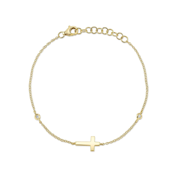 14KY Diamond Cross Bracelet Kiefer Jewelers Lutz, FL