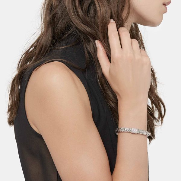 John Hardy Classic Chain Diamond Pave Bracelet Image 2 Kiefer Jewelers Lutz, FL