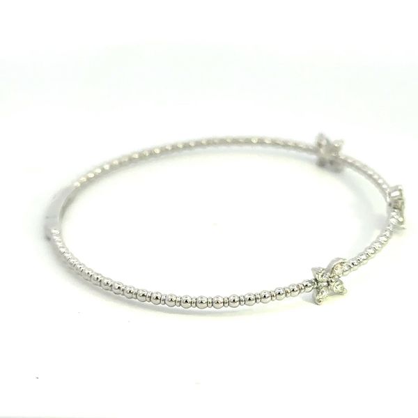 14K and Titanium Wire Diamond Bangle Bracelet Image 3 Kiefer Jewelers Lutz, FL