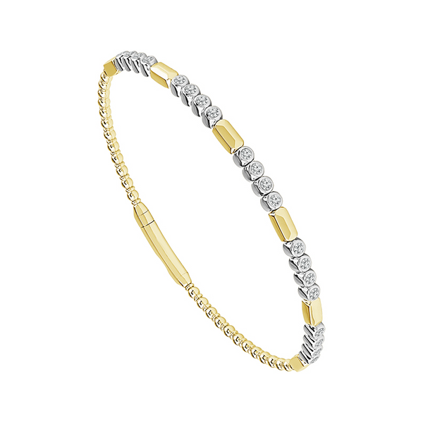 14KYW 0.50CTW Diamond Flexi Bangle Bracelet Kiefer Jewelers Lutz, FL