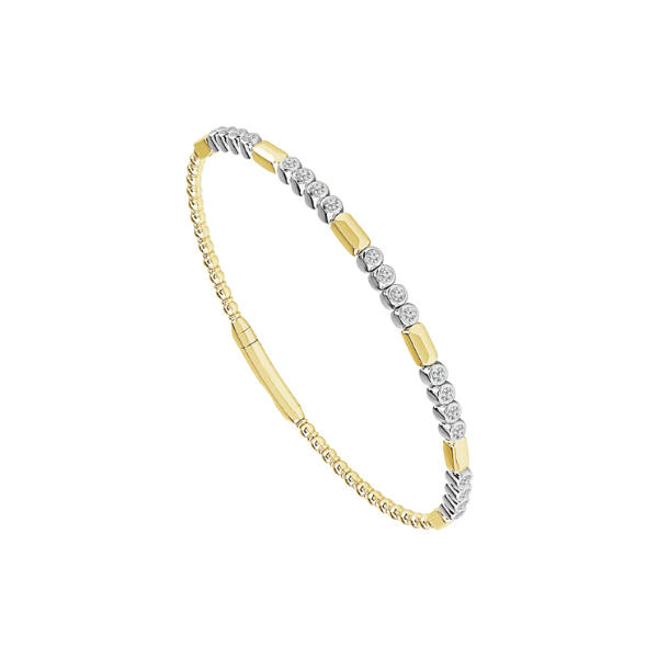 14KYW 0.50CTW Diamond Flexi Bangle Bracelet Kiefer Jewelers Lutz, FL