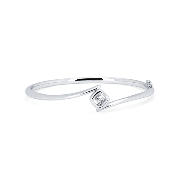 Sterling Silver Shimmering By-Pass Bangle Kiefer Jewelers Lutz, FL