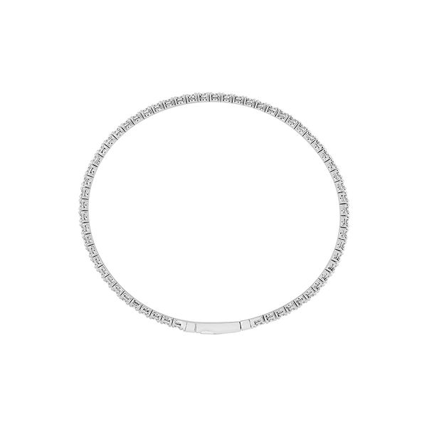 14KW Classic Diamond Flexie Bangle Bracelet Image 2 Kiefer Jewelers Lutz, FL