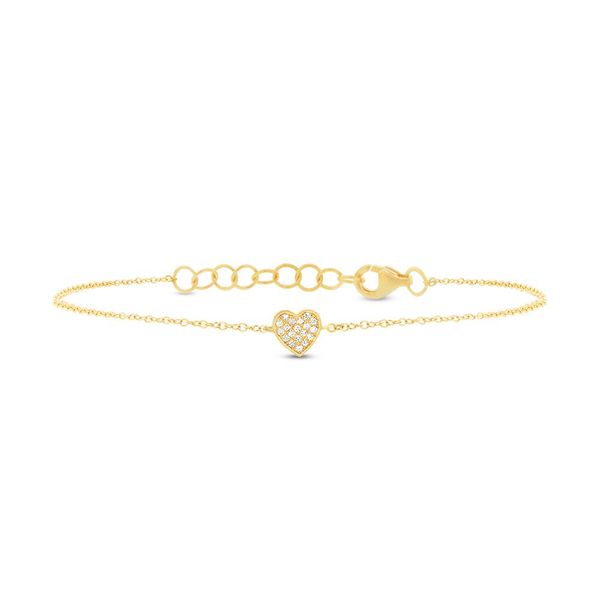 14KY Diamond Pave Heart Bracelet by Shy Creation Kiefer Jewelers Lutz, FL