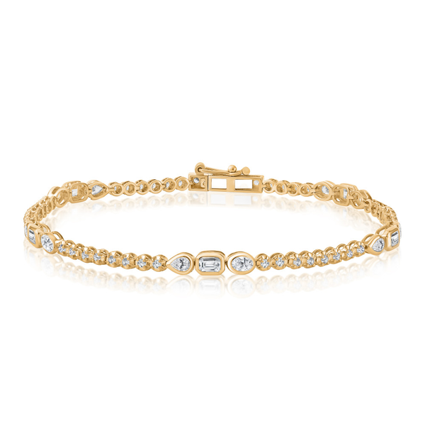 14KY 1.38CTW Mix Shape Diamond Tennis Bracelet Kiefer Jewelers Lutz, FL