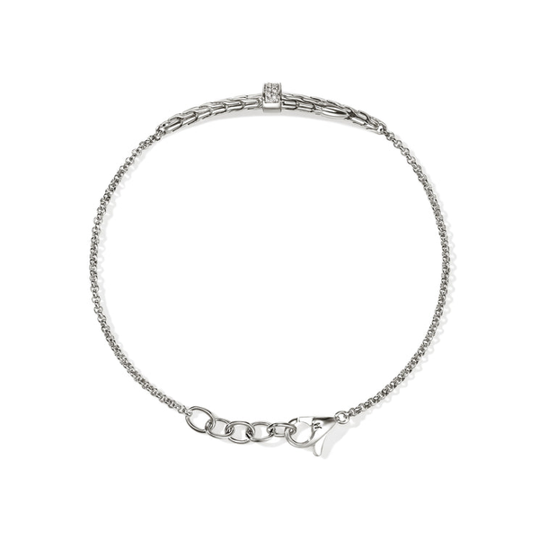 SS Spear Station Bracelet with Diamonds by John Hardy Image 3 Kiefer Jewelers Lutz, FL