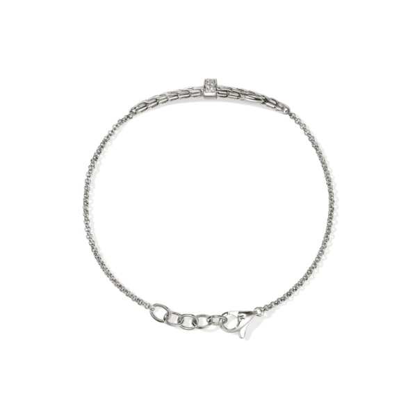 SS Spear Station Bracelet with Diamonds by John Hardy Image 3 Kiefer Jewelers Lutz, FL