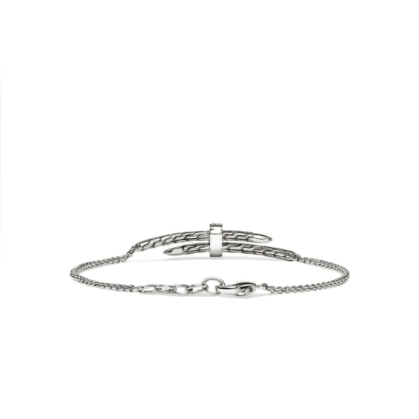 SS Spear Station Bracelet with Diamonds by John Hardy Image 4 Kiefer Jewelers Lutz, FL