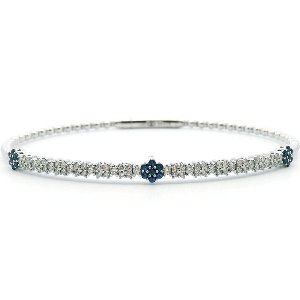 14K Diamond & Sapphire Flexie Bangle Kiefer Jewelers Lutz, FL