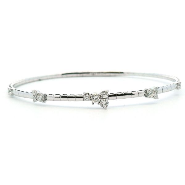 14K Scattered Diamond Flexie Bangle Kiefer Jewelers Lutz, FL