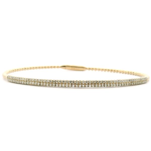14K .75CTW Pave Diamond Flexie Bangle Kiefer Jewelers Lutz, FL