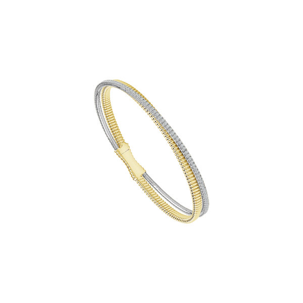 14KYW 0.75CTW Double Row Flexie Bangle Bracelet Kiefer Jewelers Lutz, FL