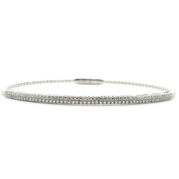 14K .75 Pave Diamond Flexie Bangle Kiefer Jewelers Lutz, FL