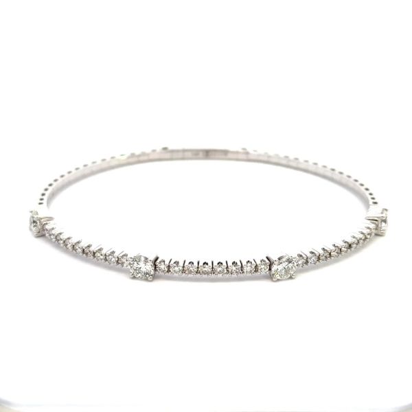 14KW 2CTW Diamond Flexie Bangle Bracelet Kiefer Jewelers Lutz, FL