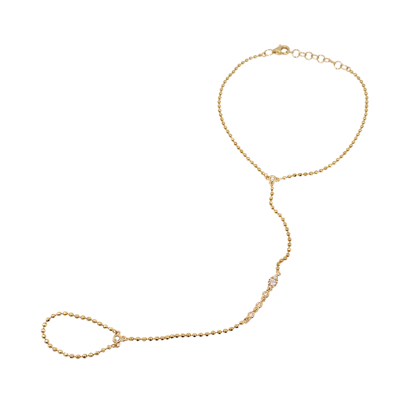 14KY 0.14CTW Diamond Beaded Hand Chain by Shy Creation Kiefer Jewelers Lutz, FL