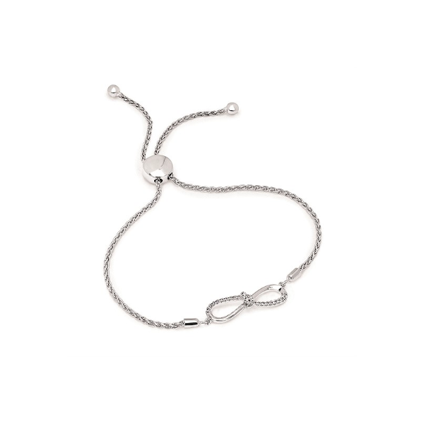 Sterling Silver Diamond Infinity Bolo Bracelet Kiefer Jewelers Lutz, FL